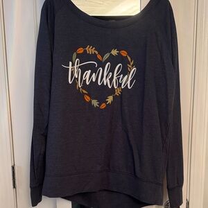 Thankful Graphic Sweatshirt Thanksgiving Holiday